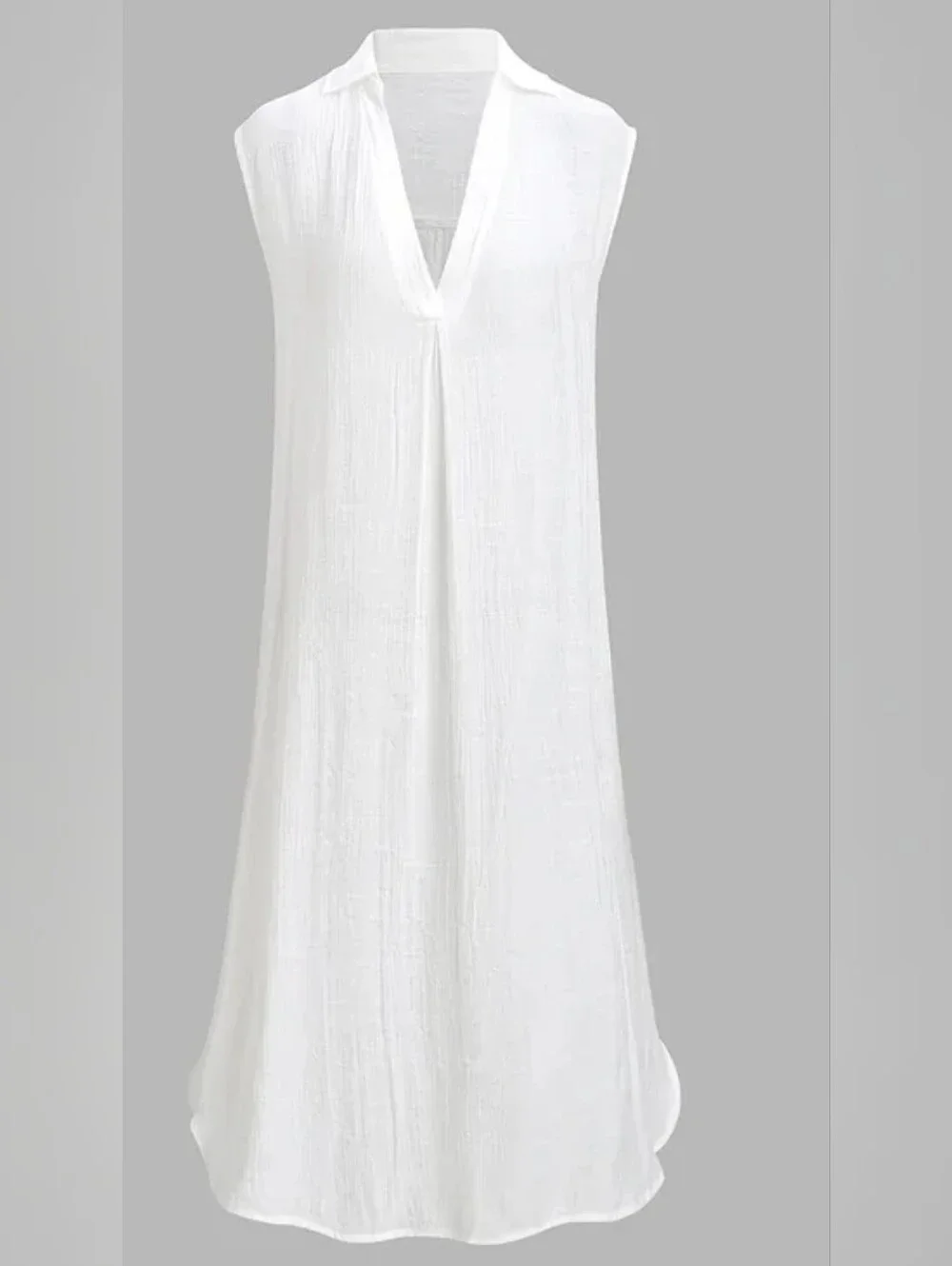 Cupshe White Sheer Slit Maxi Cover-Up Beach Dress Medium New